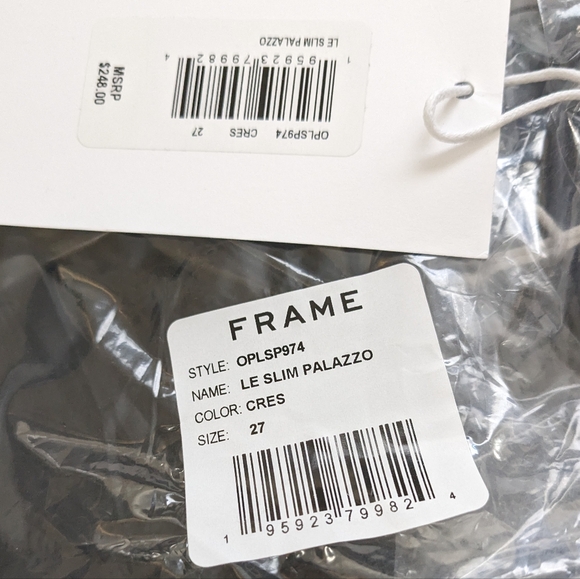 FRAME Le Slim Palazzo Wide Leg Pants Jeans Crescent - Picture 10 of 15